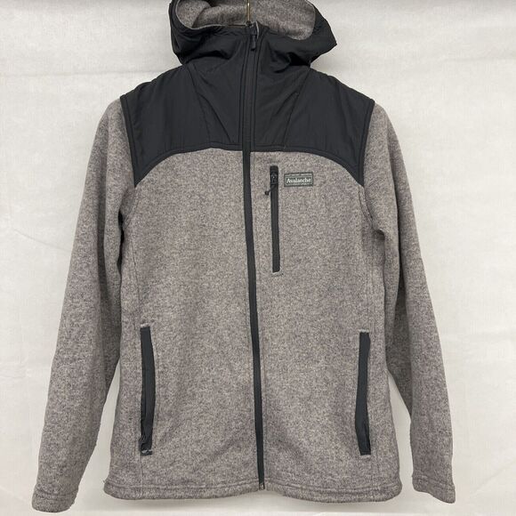 Avalanche Alterra Fleece Jacket Womens Size Medium M Gray Hooded Full Zip - Picture 1 of 3